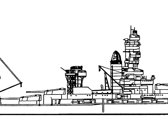 Боевой корабль IJN Ise 1932 [Battleship] - чертежи, габариты, рисунки